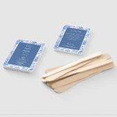 Het bindprogramma blauwe Waterverf Botanische Flor Handwaaier (Niet-gemonteerd)