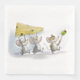 Het binnenbrengen van de kaas (met olijven) Papier Servetten