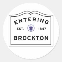Het binnenkomen van de stad Brockton MA