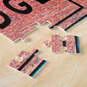 Het binnenkomen van de stad Cambridge, Jigzaag Puz Legpuzzel (Zijkant)