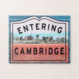 Het binnenkomen van de stad Cambridge, Jigzaag Puz Legpuzzel
