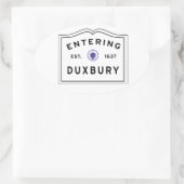Het binnenkomen van de stad van DUXBURY MA Ovale Sticker (Tas)