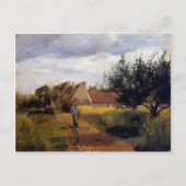 Het binnenkomen van een dorp door Camille Pissarro Briefkaart (Voorkant)