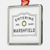 Het binnenkomen van Massachusetts Town Marshfield Metalen Ornament (Links)