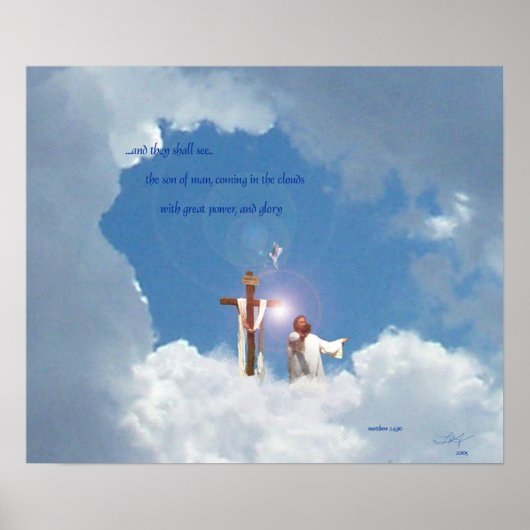 het binnenkomen van wolken poster (Voorkant)