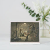 Het binnenland van de Hut van een Mandanchef, bord Briefkaart (Staand voorkant)