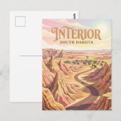 Het binnenland van South Dakota Briefkaart (Voorkant / Achterkant)