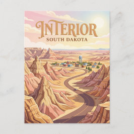 Het binnenland van South Dakota Briefkaart