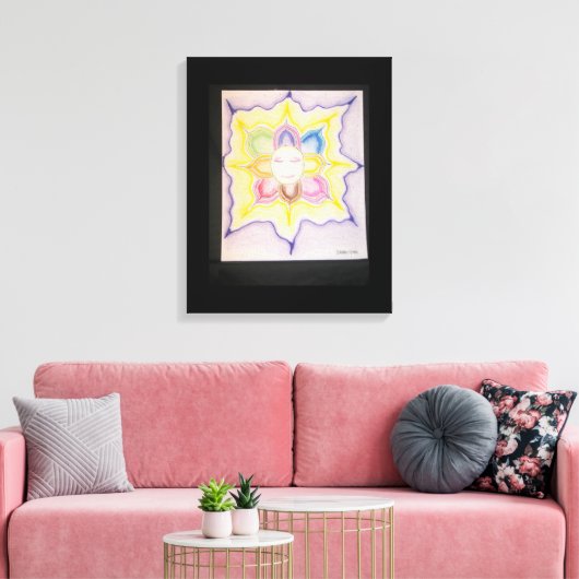 Het binnenlicht canvas afdruk (Insitu (Woonkamer))