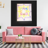 Het binnenlicht canvas afdruk (Insitu (Woonkamer))