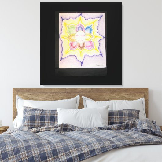 Het binnenlicht canvas afdruk (Insitu (Slaapkamer))