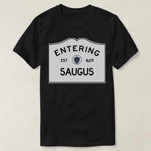 Het binnenvaren van de stad Saugus Massachusetts T-shirt (Design voorkant)