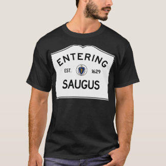 Het binnenvaren van de stad Saugus Massachusetts T-shirt