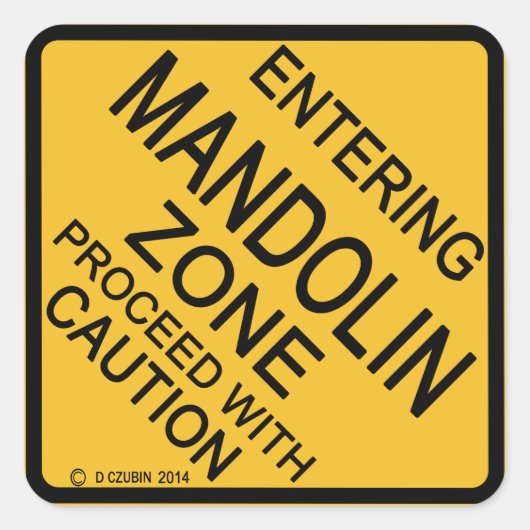 Het binnenvaren van Mandolin Zone Vierkante Sticker (Voorkant)