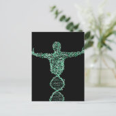 Het biologie-DNA-man Briefkaart (Staand voorkant)