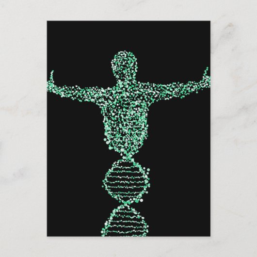 Het biologie-DNA-man Briefkaart (Voorkant)