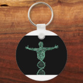 Het biologie-DNA-man Sleutelhanger (Voorkant)