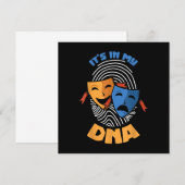Het bioscoopmasker zit in mijn DNA Musical Lover M Bedankkaart (Voorkant / Achterkant)