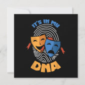 Het bioscoopmasker zit in mijn DNA Musical Lover M Bedankkaart (Voorkant)