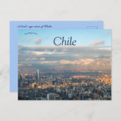 Het Birds Eye Uitzicht van Chili Briefkaart (Voorkant / Achterkant)