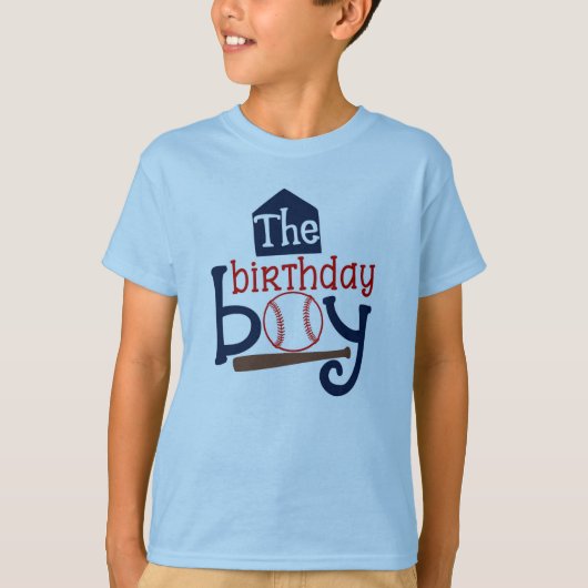 Het Birthday Boy Baseball Shirt (Voorkant)
