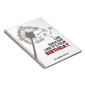 Het Birthday-project Big Dandelion Spiral notebook Notitieboek (Rechterzijde)