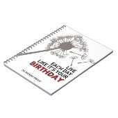 Het Birthday-project Big Dandelion Spiral notebook Notitieboek (Linkerzijde)