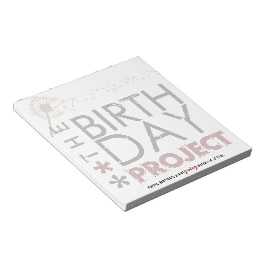 Het Birthday Project Big Notitieblok (Schuin)