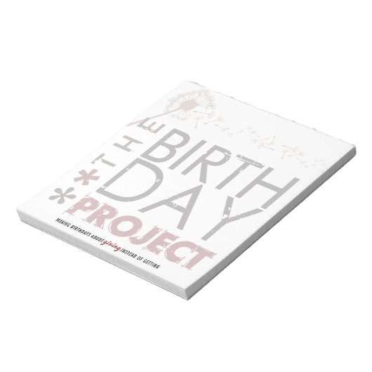 Het Birthday Project Big Notitieblok (Linkerzijde)
