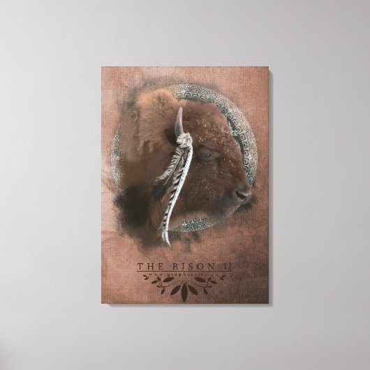 Het Bison II - Gewikkeld Canvas (Voorkant)