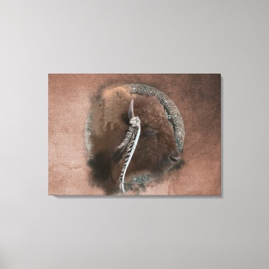 Het Bison II - Gewikkeld Canvas (Voorkant)