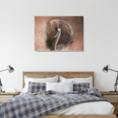 Het Bison II - Gewikkeld Canvas (Insitu (Slaapkamer))