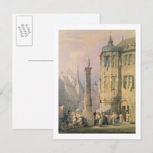 Het bisschoppaleis in Wurzburg Briefkaart (Voorkant / Achterkant)