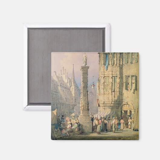 Het bisschoppaleis in Wurzburg Magneet (Voorkant / Achterkant)