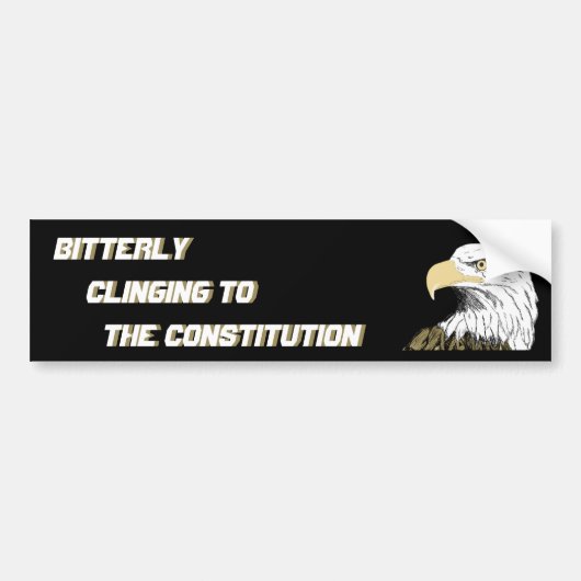 Het bittere kloppend aan de Grondwet Bumpersticker (Voorkant)