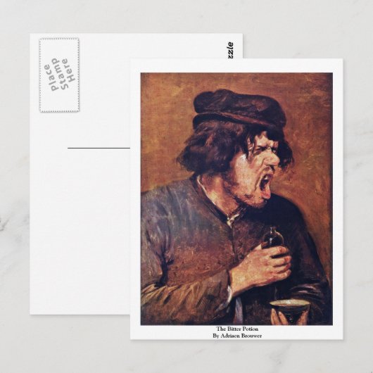 Het bittere standpunt van Adriaen Brouwer Briefkaart (Voorkant / Achterkant)