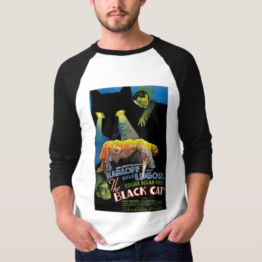 Het Black Cat Movie Poster T-shirt (Voorkant)