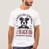 Het Black Dog Lab Shirt, zwart lab shirt (Voorkant)