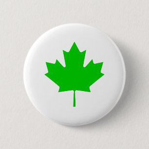 Het Blad Groene Transp van de esdoorn de Giften va Ronde Button 5,7 Cm