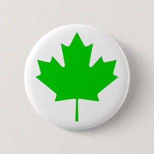 Het Blad Groene Transp van de esdoorn de Giften va Ronde Button 5,7 Cm