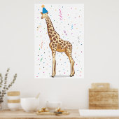 Het blad op de Giraffe (24x36) Poster (Keuken)