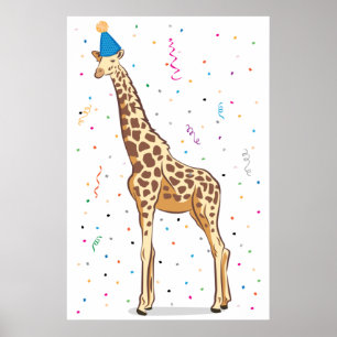 Het blad op de Giraffe (24x36) Poster