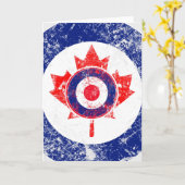 Het Blad van de Esdoorn van Grunge van het Doel Kaart (Gele Bloem)