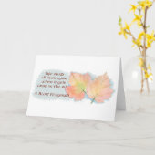 Het Blad van de herfst en de Lege Kaart van het (Gele Bloem)