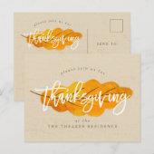 HET BLAD VAN DE HERFST VAN DE THANKSGIVING FEESTDAGENKAART (Voorkant / Achterkant)