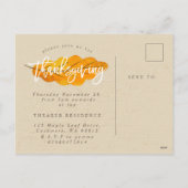 HET BLAD VAN DE HERFST VAN DE THANKSGIVING FEESTDAGENKAART (Achterkant)