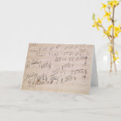 Het blad van de score van 'Maanlicht Sonata Kaart (Gele Bloem)