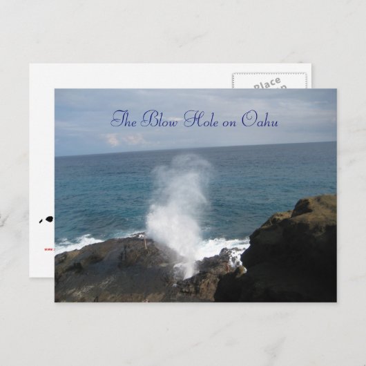 Het bladerdak op het briefkaart Oahu (Voorkant / Achterkant)