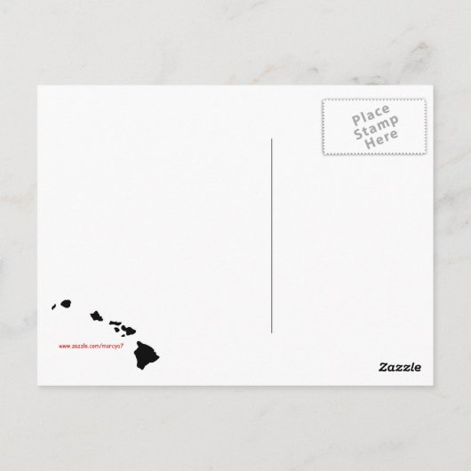 Het bladerdak op het briefkaart Oahu (Achterkant)