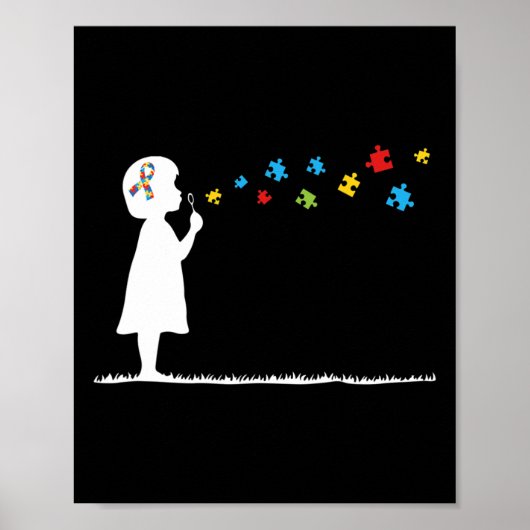 Het bladerende Autisme Bewustheid Jonge Kinderen Poster (Voorkant)